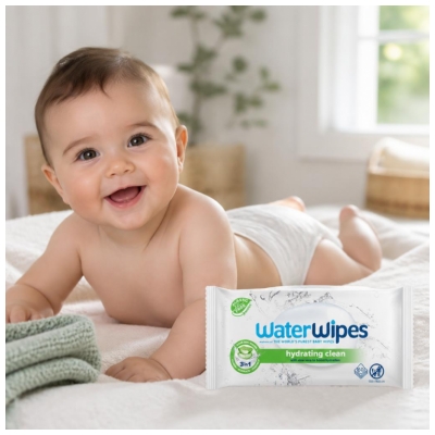 Waterwipes à l'Aloe Vera Hydratantes 3en1 60 Lingettes