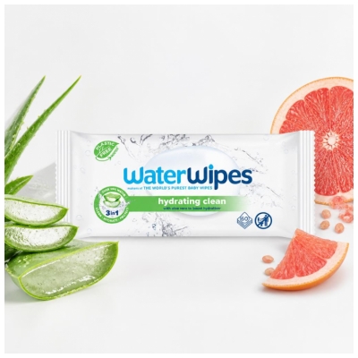 Waterwipes à l'Aloe Vera Hydratantes 3en1 60 Lingettes