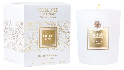 Collines de Provence Fleurs & Écorces Bougie 360 Grammes - Senteur : Coton