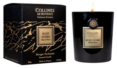 Collines de Provence Fleurs & Écorces Bougie 360 Grammes - Senteur : Rose Noire