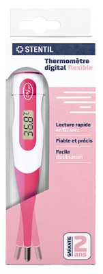 Stentil Thermomètre Digital Flexible Waterproof - Couleur : Rose