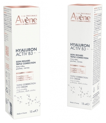 Avène Hyaluron Activ B3 Soin Regard Triple Correction Anti-Rides, Poches et Cernes 15 ml