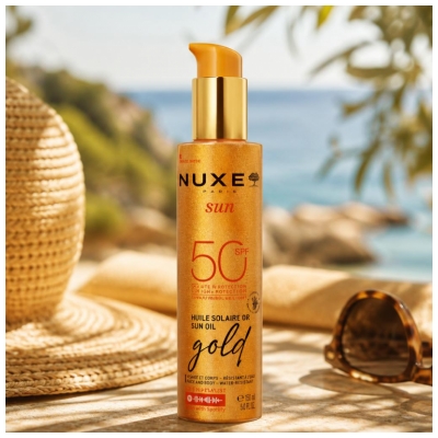 Nuxe Sun Gold Huile Solaire Or SPF50 150 ml