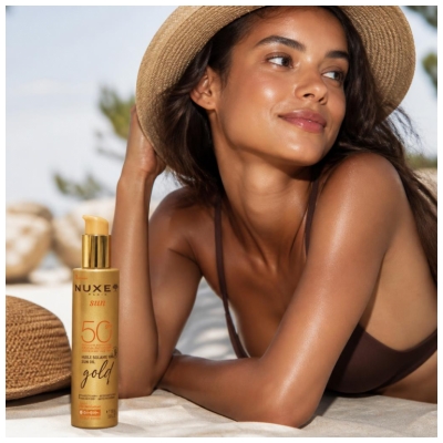Nuxe Sun Gold Huile Solaire Or SPF50 150 ml