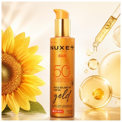 Nuxe Sun Gold Huile Solaire Or SPF50 150 ml