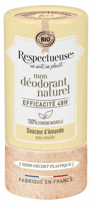 Respectueuse Mon Déodorant Naturel Douceur d'Amande Peaux Sensibles Bio 50 g