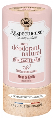 Respectueuse Mon Déodorant Naturel Fleur de Karité Peaux Sensibles Bio 50 g