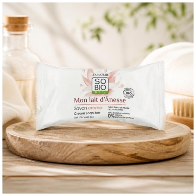 Léa Nature SO BIO étic Savon Crème Mon Lait d'Ânesse Bio 100 Grammes