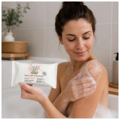 Léa Nature SO BIO étic Savon Crème Mon Lait d'Ânesse Bio 100 Grammes