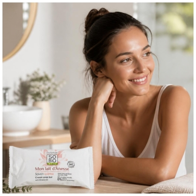 Léa Nature SO BIO étic Savon Crème Mon Lait d'Ânesse Bio 100 Grammes