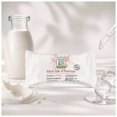 Léa Nature SO BIO étic Savon Crème Mon Lait d'Ânesse Bio 100 Grammes