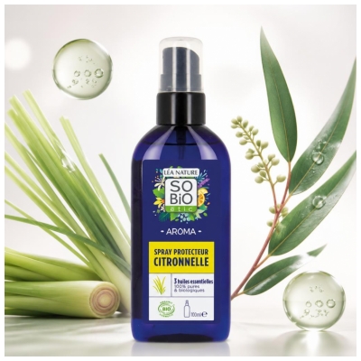 Léa Nature SO BIO étic Aroma Spray Protecteur Citronnelle Biologique 100 ML
