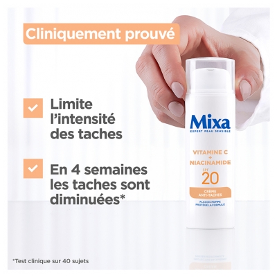 Mixa Crème Anti-Taches à la Vitamine C + Niacinamide SPF20 50 ml