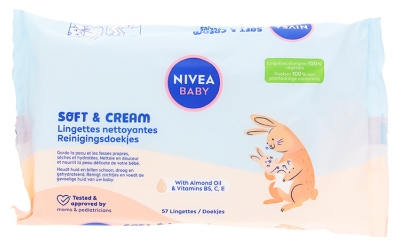 Nivea Baby Soft & Cream Lingettes Nettoyantes 57 Pièces