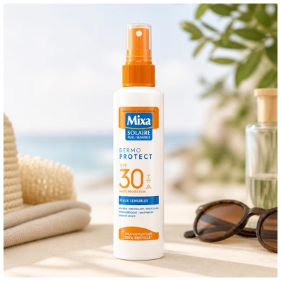 Mixa Dermo Protect Spray Solaire Peaux Sensibles SPF30 Sans Parfum 175 ml