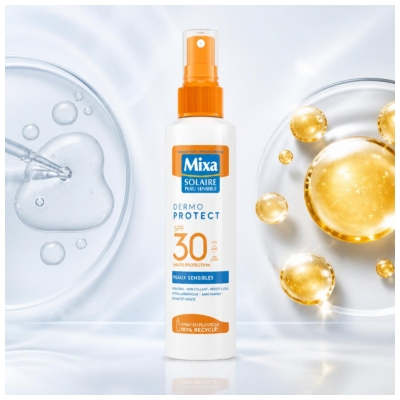 Mixa Dermo Protect Spray Solaire Peaux Sensibles SPF30 Sans Parfum 175 ml