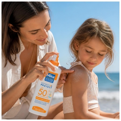 Mixa Dermo Protect Kids Spray Solaire Peaux Fragiles Enfants SPF50+ Sans Parfum 175 ml