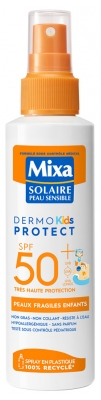 Mixa Dermo Protect Kids Spray Solaire Peaux Fragiles Enfants SPF50+ Sans Parfum 175 ml