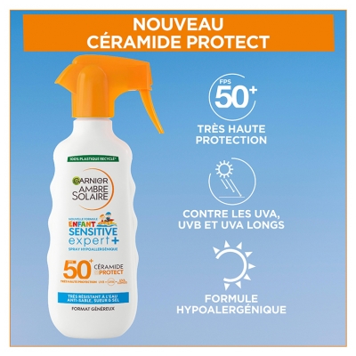 Garnier Ambre Solaire Enfant Sensitive Expert+ Spray Solaire Hypoallergénique SPF50+ 270 ml