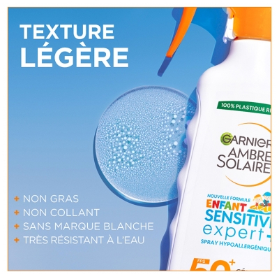 Garnier Ambre Solaire Enfant Sensitive Expert+ Spray Solaire Hypoallergénique SPF50+ 270 ml