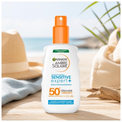 Garnier Ambre Solaire Sensitive Expert+ Spray Solaire Hypoallergénique SPF50+ 150 ml
