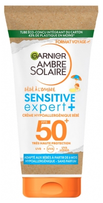Garnier Ambre Solaire Sensitive Expert+ Bébé à l'Ombre SPF50+ Format Voyage 50 ml
