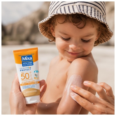 Mixa Dermo Protect Kids Mini Lait Solaire Peaux Fragiles Bébés SPF50+ Sans Parfum 50 ml
