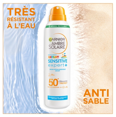 Garnier Ambre Solaire Enfant Sensitive Expert+ Brume Solaire Hypoallergénique SPF50+ 150 ml