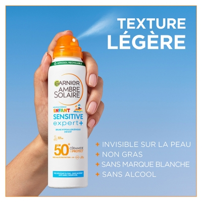 Garnier Ambre Solaire Enfant Sensitive Expert+ Brume Solaire Hypoallergénique SPF50+ 150 ml