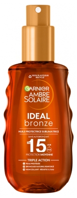 Garnier Ambre Solaire Ideal Bronze Huile Sublimatrice Protectrice SPF15 150 ml