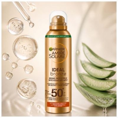 Garnier Ambre Solaire Ideal Bronze Brume Protectrice Visage & Corps SPF50+ 150 ml
