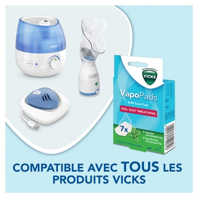 Vicks Tablettes Parfumées Menthol Vapopads 7 Recharges