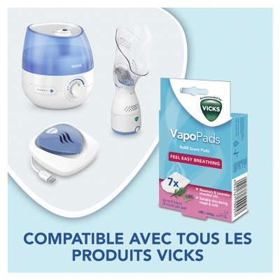 Vicks Tablettes Parfumées Lavandes et Romarin Vapopads Vbr7