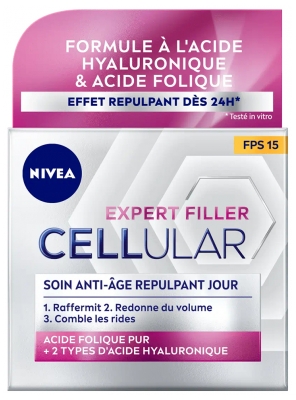 Nivea Cellular Expert Filler Soin de Jour Repulpant Anti-Âge SPF15 Pot 50 ml