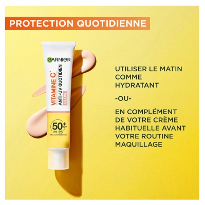 Garnier SkinActive Fluide Anti-Taches Anti-UV Vitamine C Glow SPF50+ 40 ml