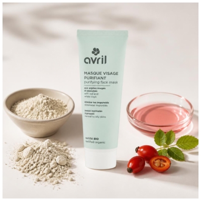Avril Masque Visage Purifiant Aux Argiles Bio 50 ml