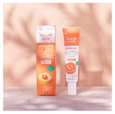 Pulpe de Vie Bonne Mine Soin Hydratant 2en1 à l'Abricot Bio 40 ml