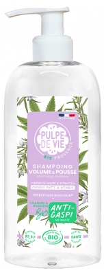 Pulpe de Vie Shampoing Chanvre et Romarin Volume et Pousse Bio 400 ml