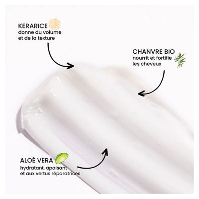 Pulpe de Vie Masque Capillaire Chanvre et Romarin Fortifiant et Démêlant 3en1 Bio 300 ml