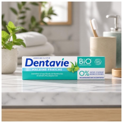 Dentavie Dentifrice Haleine Fraîche Biologique 75 ML