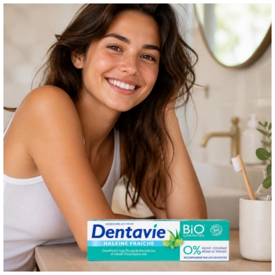 Dentavie Dentifrice Haleine Fraîche Biologique 75 ML