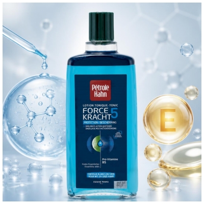 Pétrole Hahn Lotion Tonique Force 5 Protection Cheveux Blancs ou Gris 300 ml