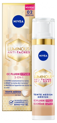 Nivea Cellular Luminous630 CC Fluide 3en1 Anti-Taches SPF30 40 ml - Teinte : Médium
