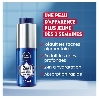 Nivea Men Power Sérum Visage 2en1 Anti-Tâches & Anti-Âge SPF30 50 ml