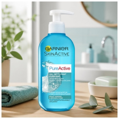 Garnier SkinActive Gel Nettoyant Purifiant Anti-Imperfection 200 ML