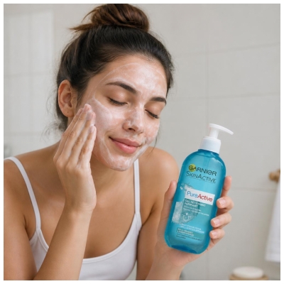 Garnier SkinActive Gel Nettoyant Purifiant Anti-Imperfection 200 ML