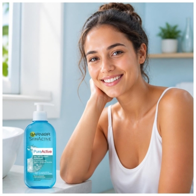 Garnier SkinActive Gel Nettoyant Purifiant Anti-Imperfection 200 ML