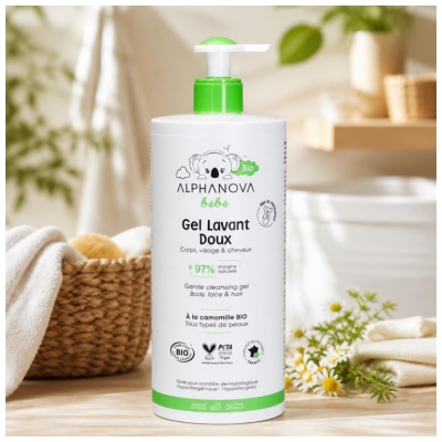 Alphanova Bébé Gel Lavant Doux Biologique 1 Litre