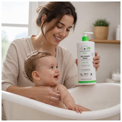 Alphanova Bébé Gel Lavant Doux Biologique 1 Litre