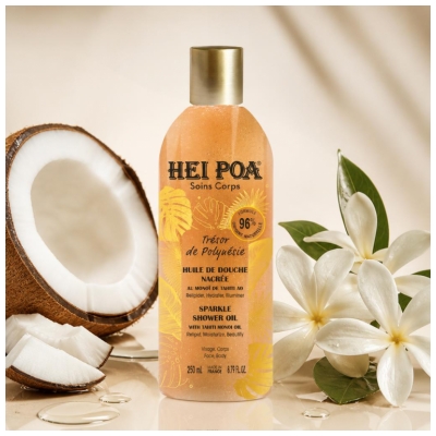 Hei Poa Soins Corps Trésor de Polynésie Huile Nacrée 250 ML